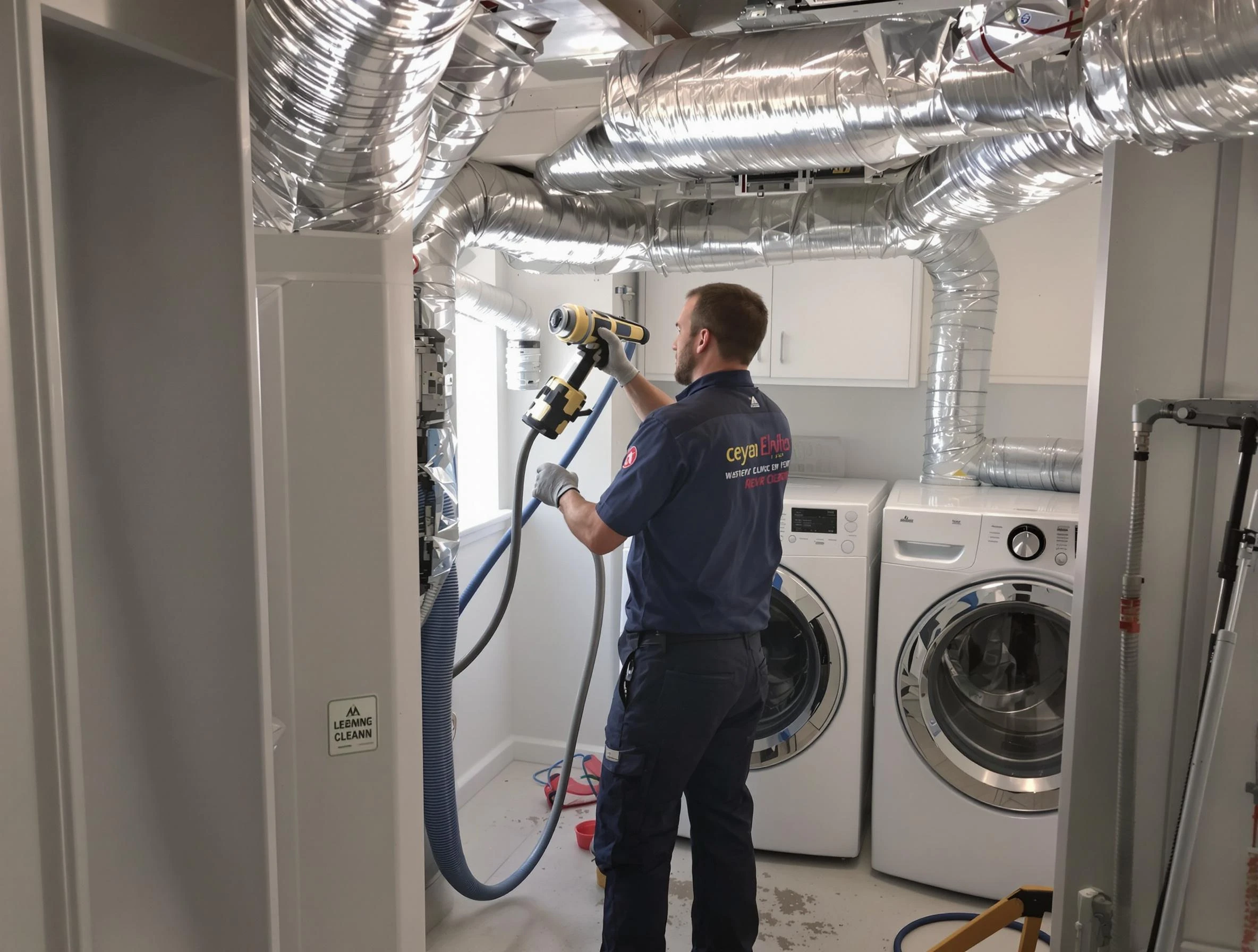 Los Ranchos de Albuquerque Dryer Vent Cleaning specialist using advanced equipment for thorough duct cleaning in Los Ranchos de Albuquerque